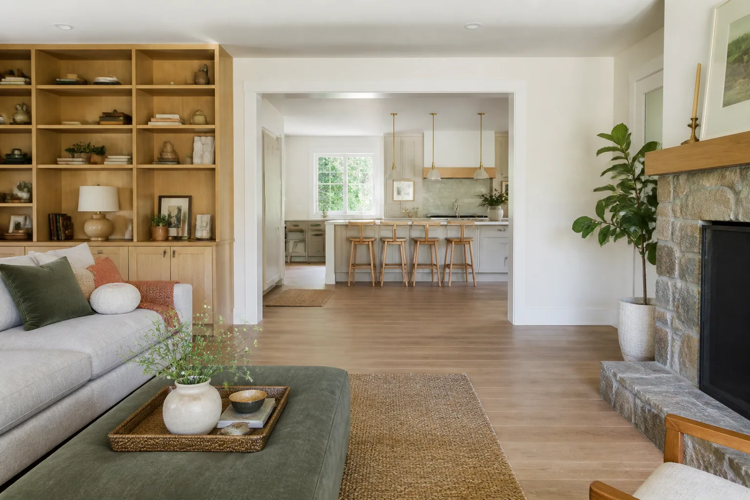 An open living space after a whole-home remodel